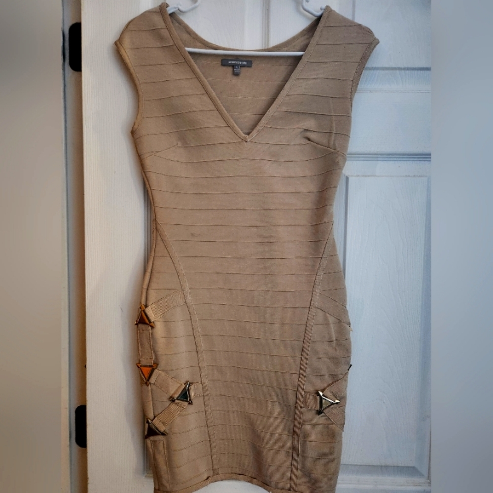 Small. Tan. Wow Couture dress.